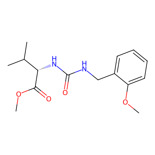 methyl N-[(2-methoxybenzyl)carbamoyl]-L-valinate structure