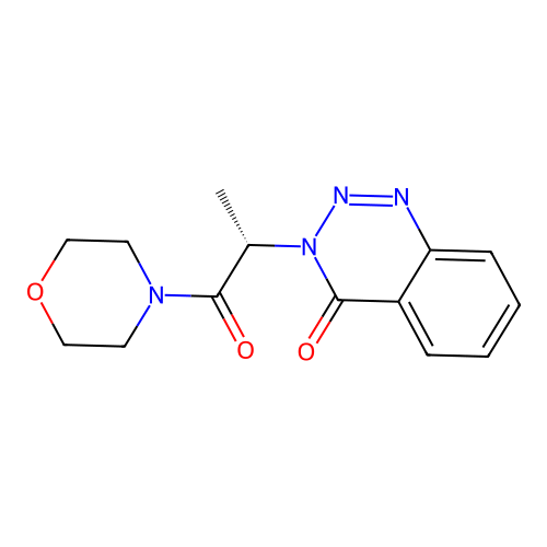 3-[(2S)-1-(morpholin-4-yl)-1-oxopropan-2-yl]-1,2,3-benzotriazin-4(3H)-one structure