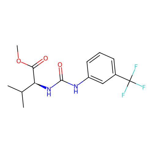 methyl N-{[3-(trifluoromethyl)phenyl]carbamoyl}-L-valinate structure