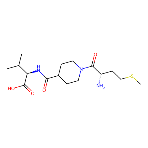 N-{[1-(L-methionyl)piperidin-4-yl]carbonyl}-D-valine structure