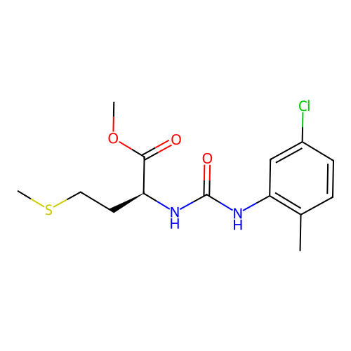 (S)-methyl 2-(3-(5-chloro-2-methylphenyl)ureido)-4-(methylthio)butanoate structure