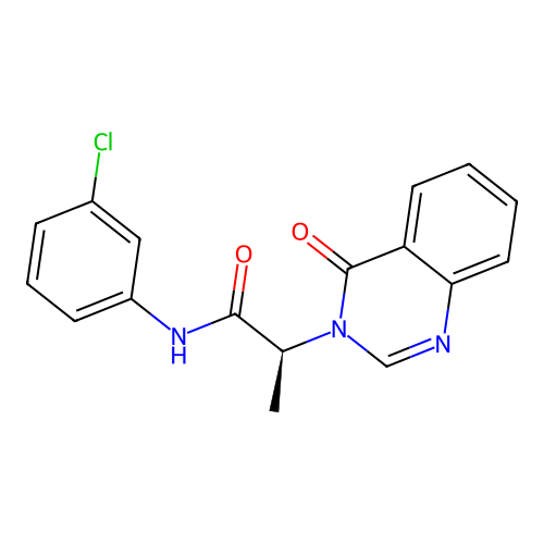 (2S)-N-(3-chlorophenyl)-2-(4-oxoquinazolin-3(4H)-yl)propanamide structure