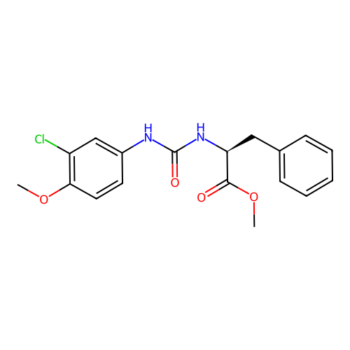 methyl N-[(3-chloro-4-methoxyphenyl)carbamoyl]-L-phenylalaninate structure