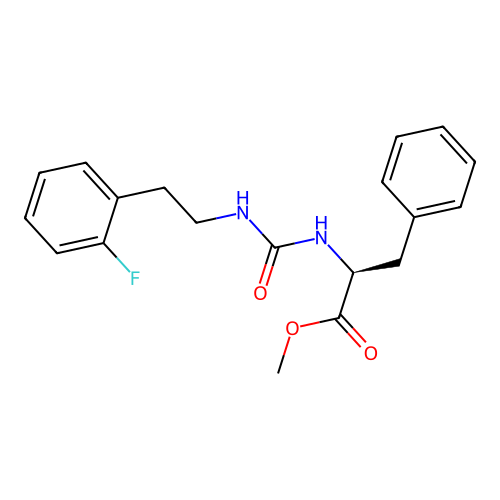 methyl N-{[2-(2-fluorophenyl)ethyl]carbamoyl}-L-phenylalaninate structure