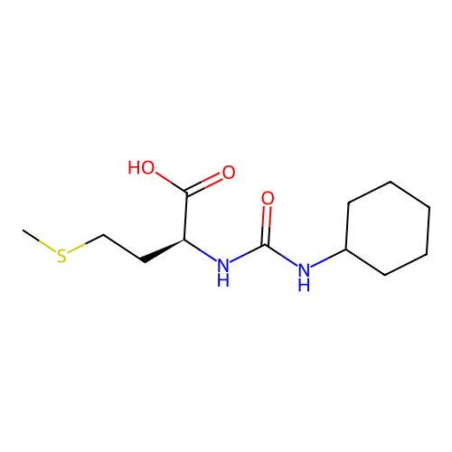N-(cyclohexylcarbamoyl)-L-methionine structure