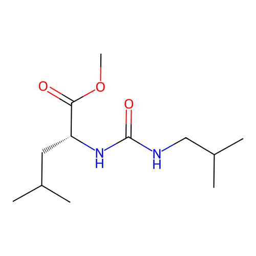 methyl N-[(2-methylpropyl)carbamoyl]-D-leucinate structure