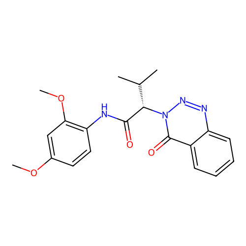 (2S)-N-(2,4-dimethoxyphenyl)-3-methyl-2-(4-oxo-1,2,3-benzotriazin-3(4H)-yl)butanamide structure