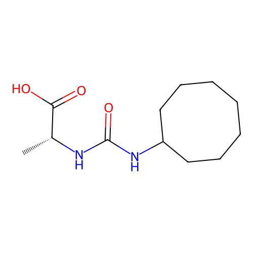 N-(cyclooctylcarbamoyl)-D-alanine structure