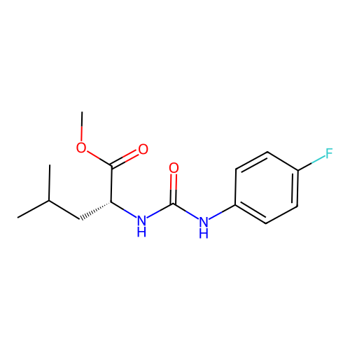 methyl N-[(4-fluorophenyl)carbamoyl]-D-leucinate structure
