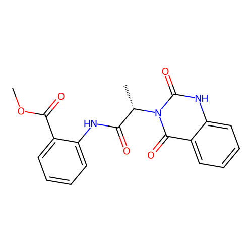 (S)-methyl 2-(2-(2,4-dioxo-1,2-dihydroquinazolin-3(4H)-yl)propanamido)benzoate structure