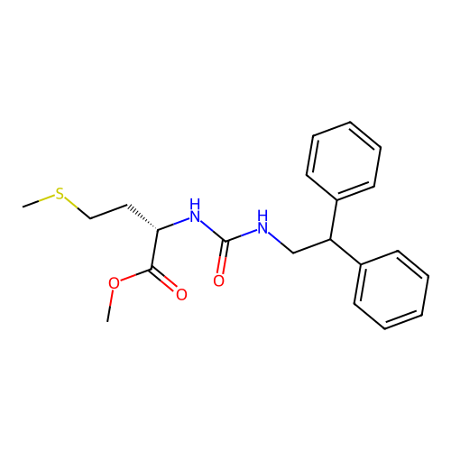 (S)-methyl 2-(3-(2,2-diphenylethyl)ureido)-4-(methylthio)butanoate structure