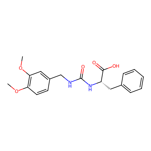 N-[(3,4-dimethoxybenzyl)carbamoyl]-L-phenylalanine structure