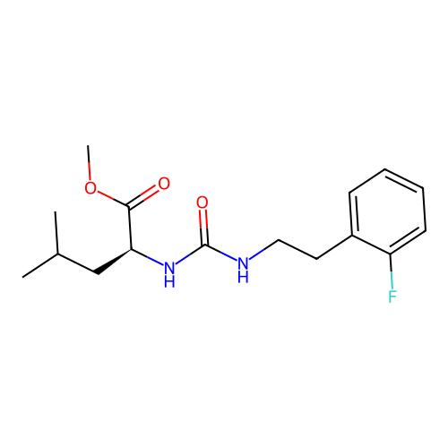 methyl N-{[2-(2-fluorophenyl)ethyl]carbamoyl}-L-leucinate structure