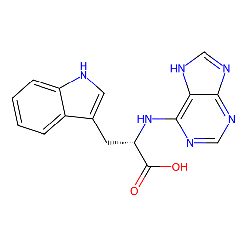 N-9H-purin-6-yl-L-tryptophan structure