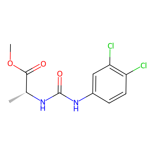methyl N-[(3,4-dichlorophenyl)carbamoyl]-D-alaninate structure