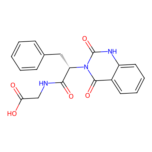 (S)-2-(2-(2,4-dioxo-1,2-dihydroquinazolin-3(4H)-yl)-3-phenylpropanamido)acetic acid structure