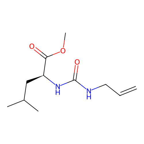(S)-methyl 2-(3-allylureido)-4-methylpentanoate structure