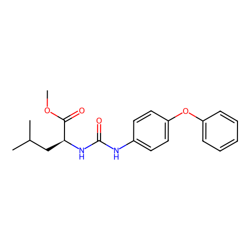 methyl N-[(4-phenoxyphenyl)carbamoyl]-L-leucinate structure