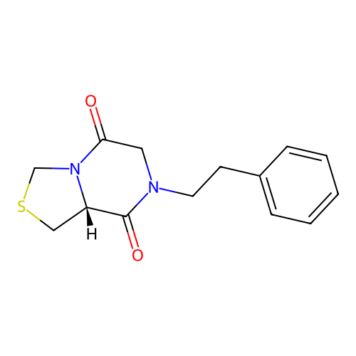 (8aR)-7-(2-phenylethyl)tetrahydro[1,3]thiazolo[3,4-a]pyrazine-5,8-dione structure