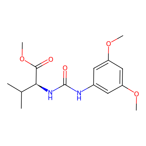 methyl N-[(3,5-dimethoxyphenyl)carbamoyl]-L-valinate structure