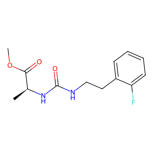 (S)-methyl 2-(3-(2-fluorophenethyl)ureido)propanoate structure