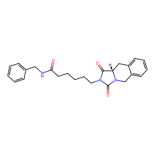 (S)-N-benzyl-6-(1,3-dioxo-10,10a-dihydroimidazo[1,5-b]isoquinolin-2(1H,3H,5H)-yl)hexanamide structure
