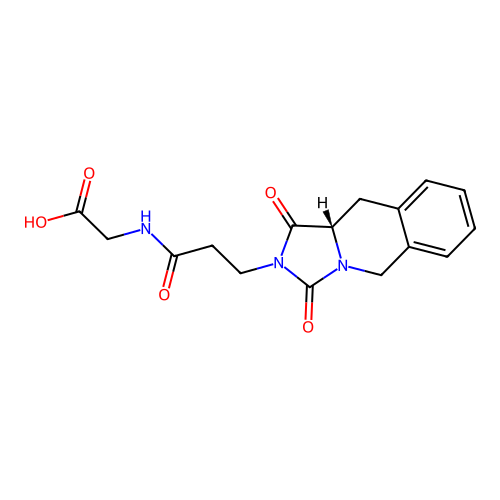 (S)-2-(3-(1,3-dioxo-10,10a-dihydroimidazo[1,5-b]isoquinolin-2(1H,3H,5H)-yl)propanamido)acetic acid structure