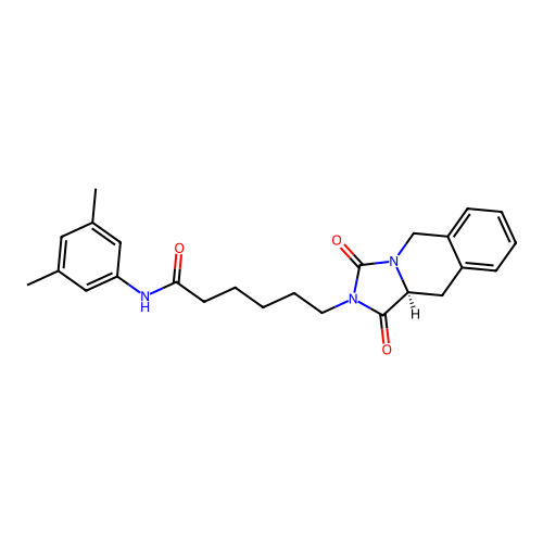(S)-N-(3,5-dimethylphenyl)-6-(1,3-dioxo-10,10a-dihydroimidazo[1,5-b]isoquinolin-2(1H,3H,5H)-yl)hexanamide structure