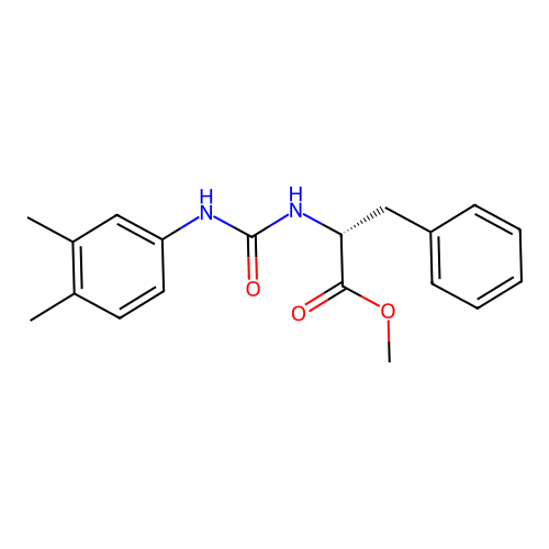 methyl N-[(3,4-dimethylphenyl)carbamoyl]-D-phenylalaninate structure