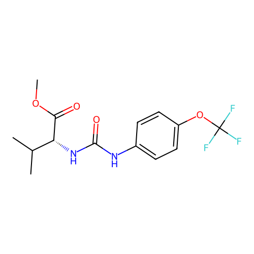 methyl N-{[4-(trifluoromethoxy)phenyl]carbamoyl}-D-valinate structure