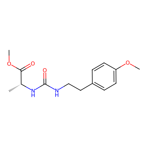 (R)-methyl 2-(3-(4-methoxyphenethyl)ureido)propanoate structure