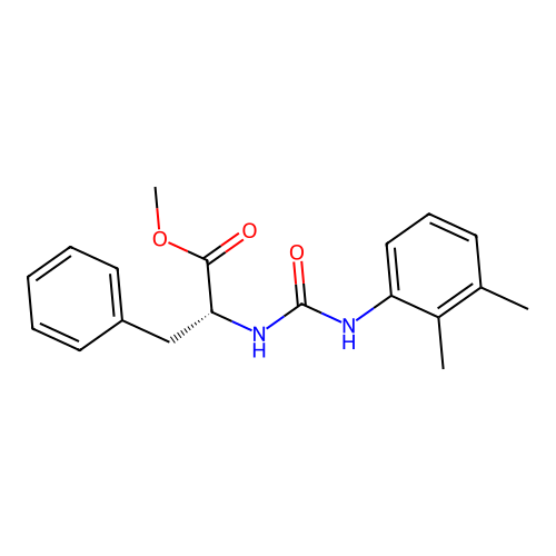 methyl N-[(2,3-dimethylphenyl)carbamoyl]-D-phenylalaninate structure