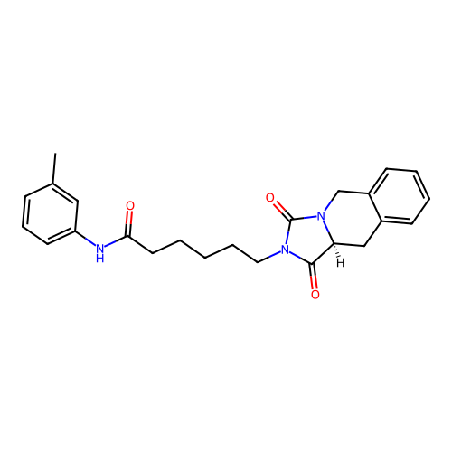 (S)-6-(1,3-dioxo-10,10a-dihydroimidazo[1,5-b]isoquinolin-2(1H,3H,5H)-yl)-N-(m-tolyl)hexanamide structure