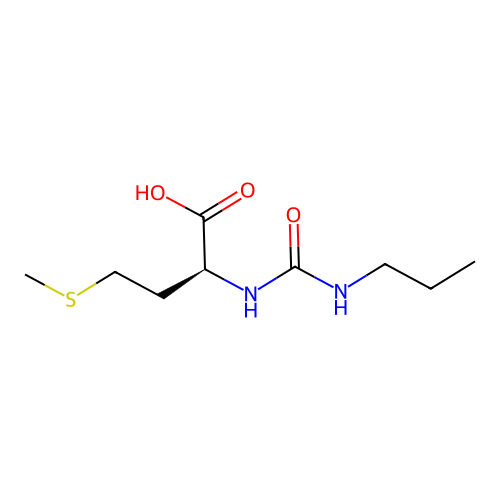 (S)-4-(methylthio)-2-(3-propylureido)butanoic acid structure
