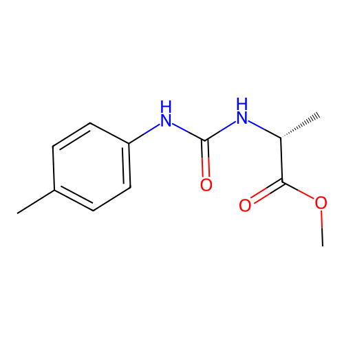 methyl N-[(4-methylphenyl)carbamoyl]-D-alaninate structure