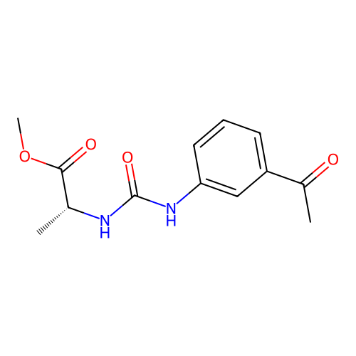 methyl N-[(3-acetylphenyl)carbamoyl]-D-alaninate structure