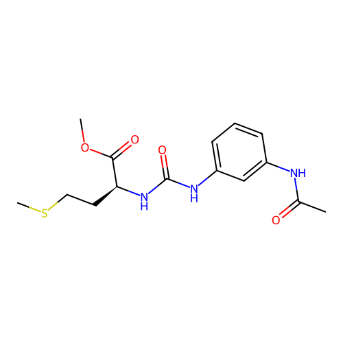 methyl N-{[3-(acetylamino)phenyl]carbamoyl}-L-methioninate structure