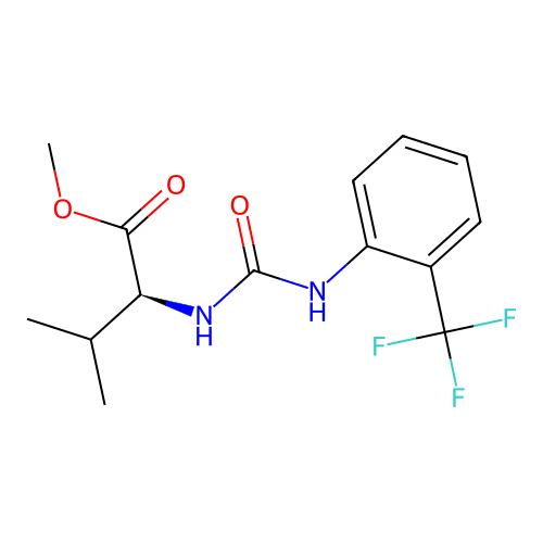 methyl N-{[2-(trifluoromethyl)phenyl]carbamoyl}-L-valinate structure