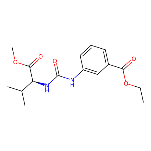 ethyl 3-({[(2S)-1-methoxy-3-methyl-1-oxobutan-2-yl]carbamoyl}amino)benzoate structure