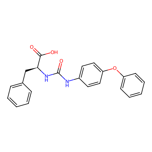 N-[(4-phenoxyphenyl)carbamoyl]-L-phenylalanine structure