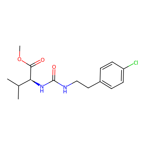 methyl N-{[2-(4-chlorophenyl)ethyl]carbamoyl}-L-valinate structure