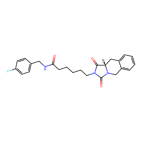 (S)-6-(1,3-dioxo-10,10a-dihydroimidazo[1,5-b]isoquinolin-2(1H,3H,5H)-yl)-N-(4-fluorobenzyl)hexanamide structure