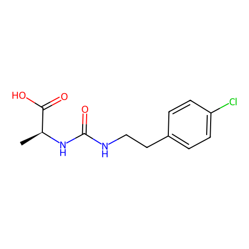 N-{[2-(4-chlorophenyl)ethyl]carbamoyl}-L-alanine structure
