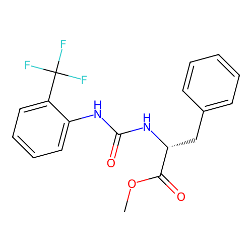 methyl N-{[2-(trifluoromethyl)phenyl]carbamoyl}-D-phenylalaninate structure
