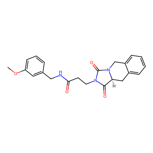 (S)-3-(1,3-dioxo-10,10a-dihydroimidazo[1,5-b]isoquinolin-2(1H,3H,5H)-yl)-N-(3-methoxybenzyl)propanamide structure