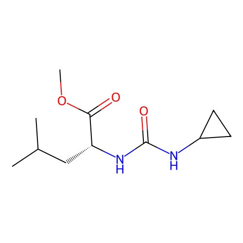 methyl N-(cyclopropylcarbamoyl)-D-leucinate structure