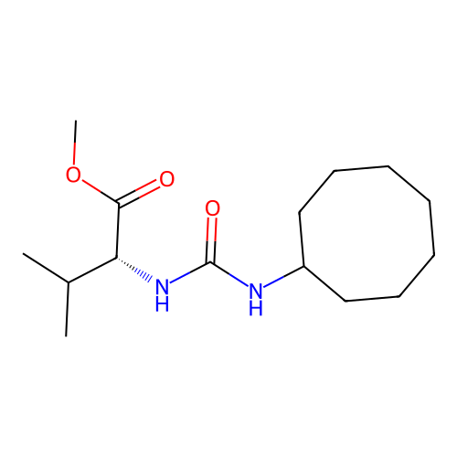 methyl N-(cyclooctylcarbamoyl)-D-valinate structure