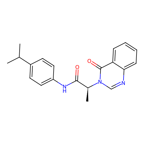 (2S)-2-(4-oxoquinazolin-3(4H)-yl)-N-[4-(propan-2-yl)phenyl]propanamide structure