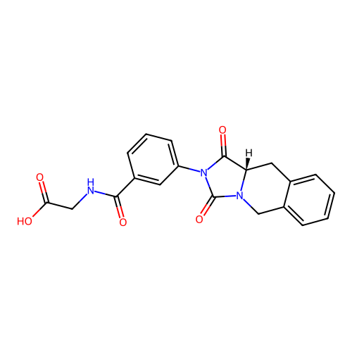 (S)-2-(3-(1,3-dioxo-10,10a-dihydroimidazo[1,5-b]isoquinolin-2(1H,3H,5H)-yl)benzamido)acetic acid structure