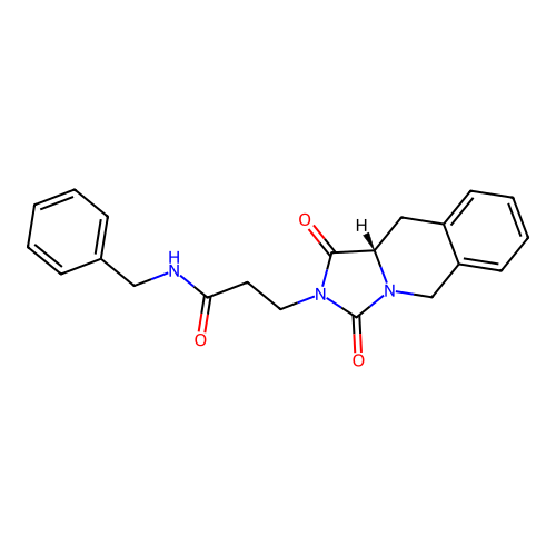 (S)-N-benzyl-3-(1,3-dioxo-10,10a-dihydroimidazo[1,5-b]isoquinolin-2(1H,3H,5H)-yl)propanamide structure